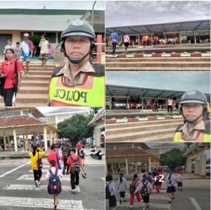 นับถอยหลังสู่วันอำลา…’ป๋าทิน’ ยืนหยัดโบกรถ ส่งน้องถึงโรงเรียนทุกเช้า
